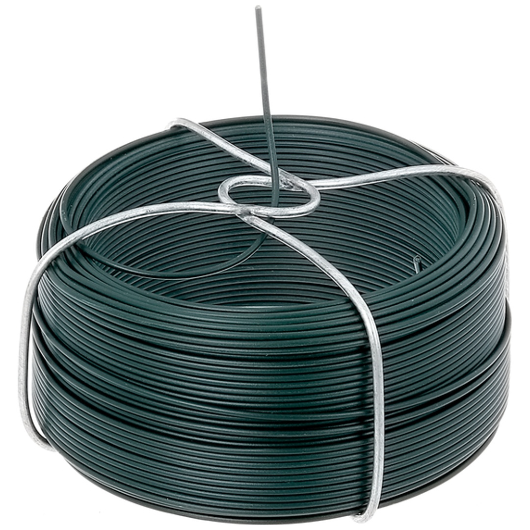 ALBERTS Drahtspule, verzinkt, grün kunststoffbeschichtet, Stärke 1,4 mm, Länge 50 m