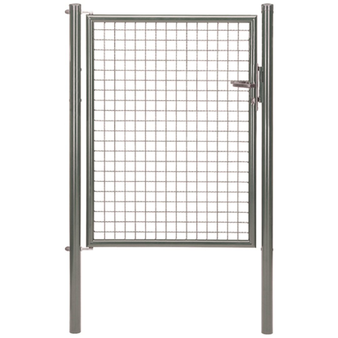 ALBERTS Wellengitter-Einzeltor, zinkp.ant.met.Kst.b., B Mitte-Mitte Pf.1000mmH1250mm