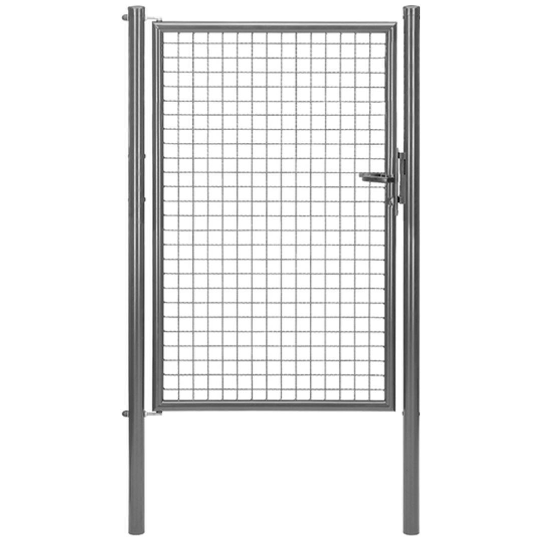 ALBERTS Wellengitter-Einzeltor, zinkp.ant.met.Kst.b., B Mitte-Mitte Pf.1000mmH1500mm