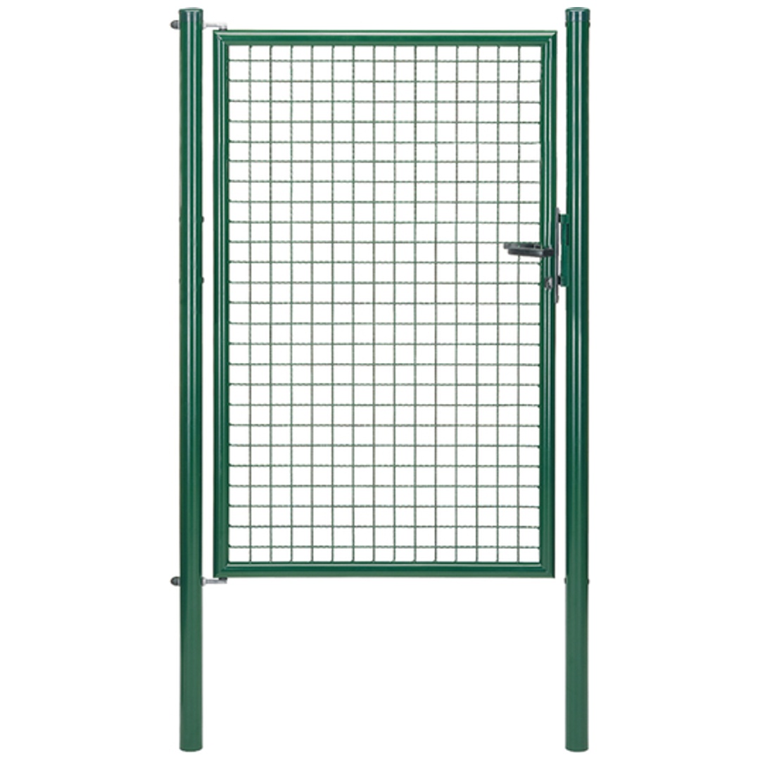 ALBERTS Wellengitter-Einzeltor, zinkp.grün Kst.b., B Mitte-Mitte Pf.1000mm, H1500mm