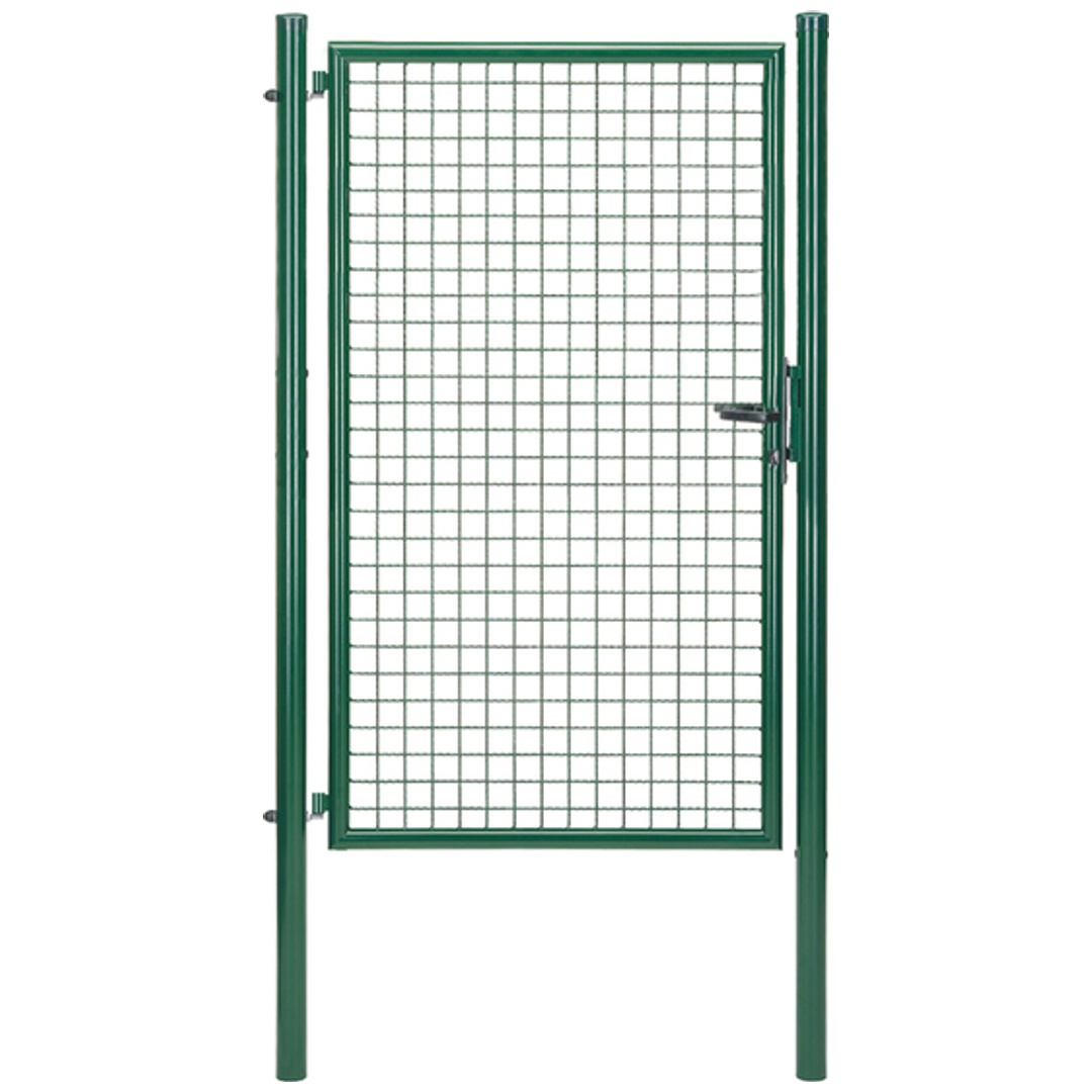 ALBERTS Wellengitter-Einzeltor, zinkp.grün Kst.b., B Mitte-Mitte Pf.1020mm, H1750mm