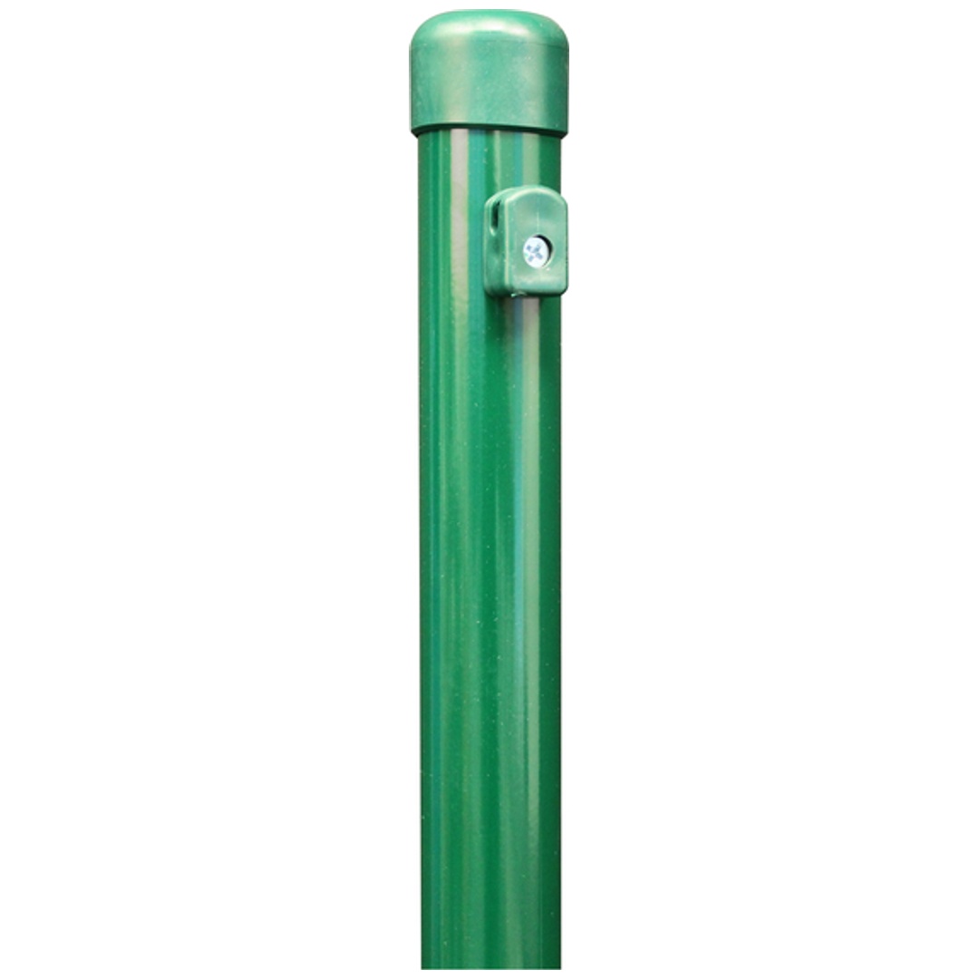 ALBERTS Zaunpfosten verkürzt, Befest.m.Einschlag-Bodenh.zinkp.grün Kst.b.L1665mm, Ø34mm