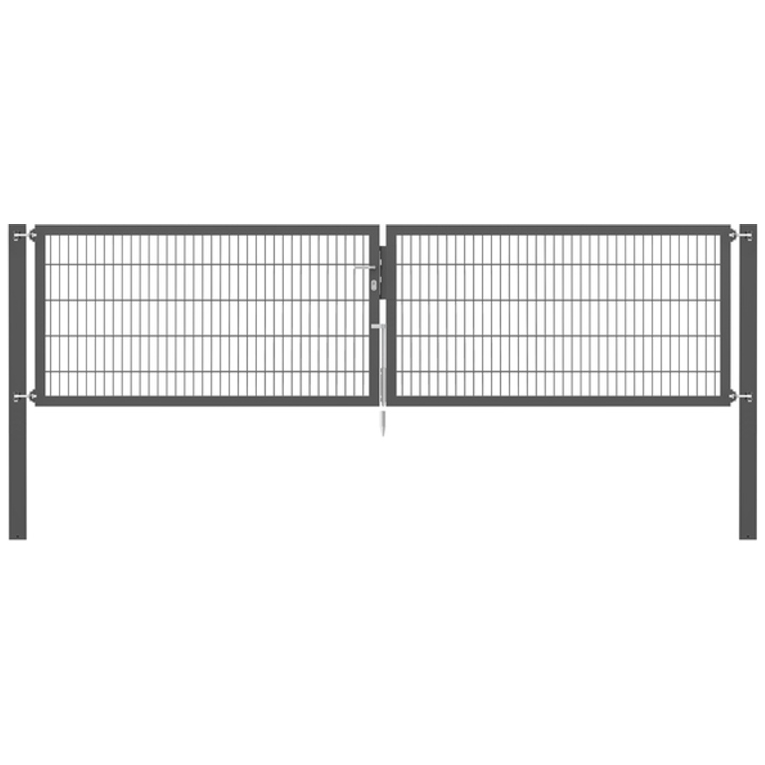 ALBERTS Doppeltor Flexo Plus, anth.RAL 7016, z.Einbet.BxH4000x1000mm, PF1700/100x100mm