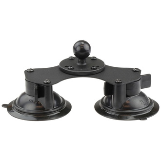 RAM Mounts Doppel-Saugfuss mit runder Basisplatte (AMPS) - B-Kugel (1 Zoll)