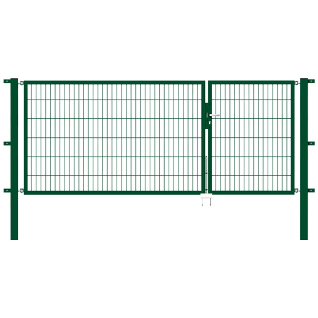 ALBERTS Doppeltor Flexo, fvz.grün Kst.b.RAL 6005, li.BxH1000+2000x1200, PF80x80/1900mm