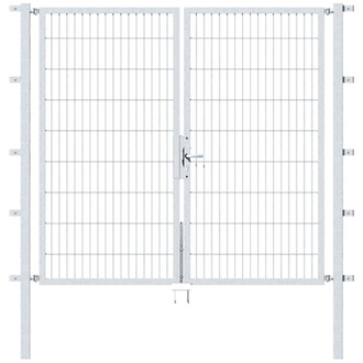 ALBERTS Doppeltor Flexo, feuerverzinkt, lichte BxH2000x1800, PF60x60/2300mm