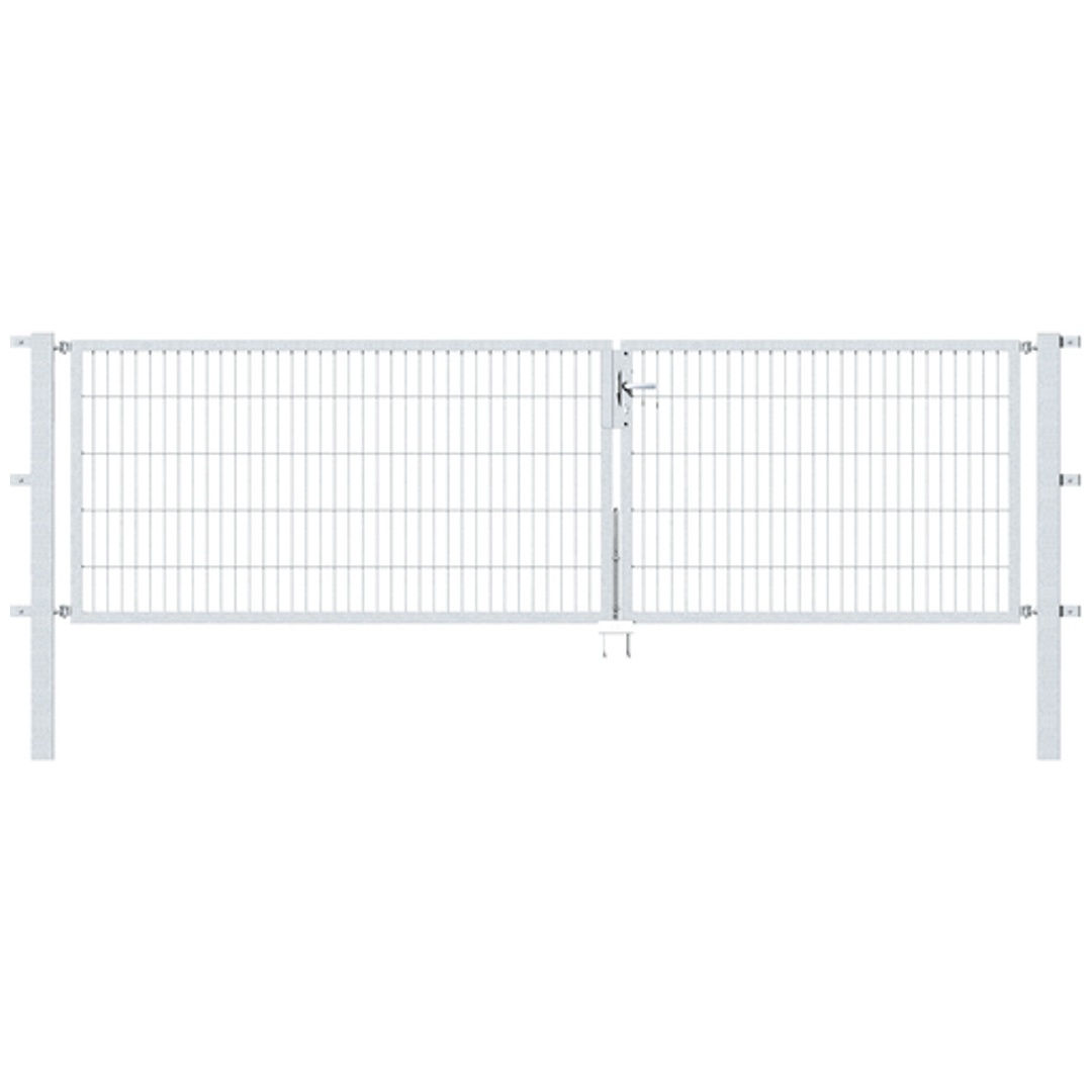ALBERTS Doppeltor Flexo, feuerverzinkt, lichte BxH3500x1000, PF80x80/1700mm