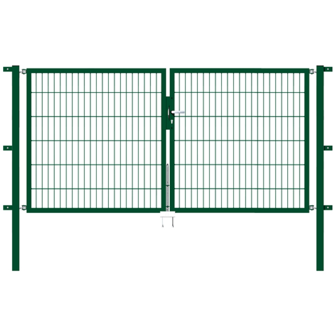 ALBERTS Doppeltor Flexo, fvz.grün Kst.b.RAL 6005, lichte BxH2500x1200, PF60x60/1700mm
