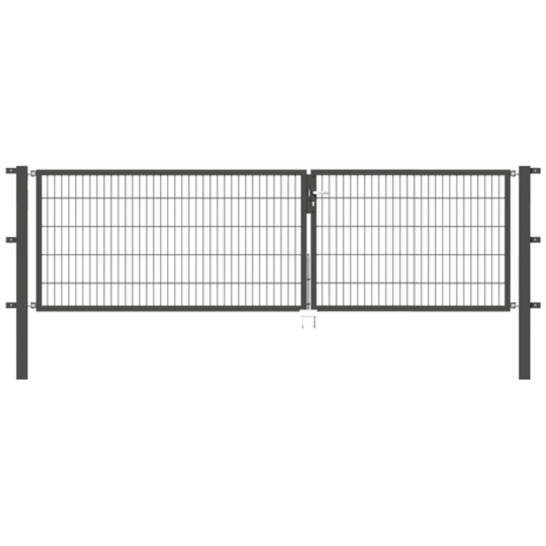 ALBERTS Doppeltor Flexo, fvz.anthr.Kst.b.RAL 7016, lichte BxH3500x1000, PF80x80/1700mm