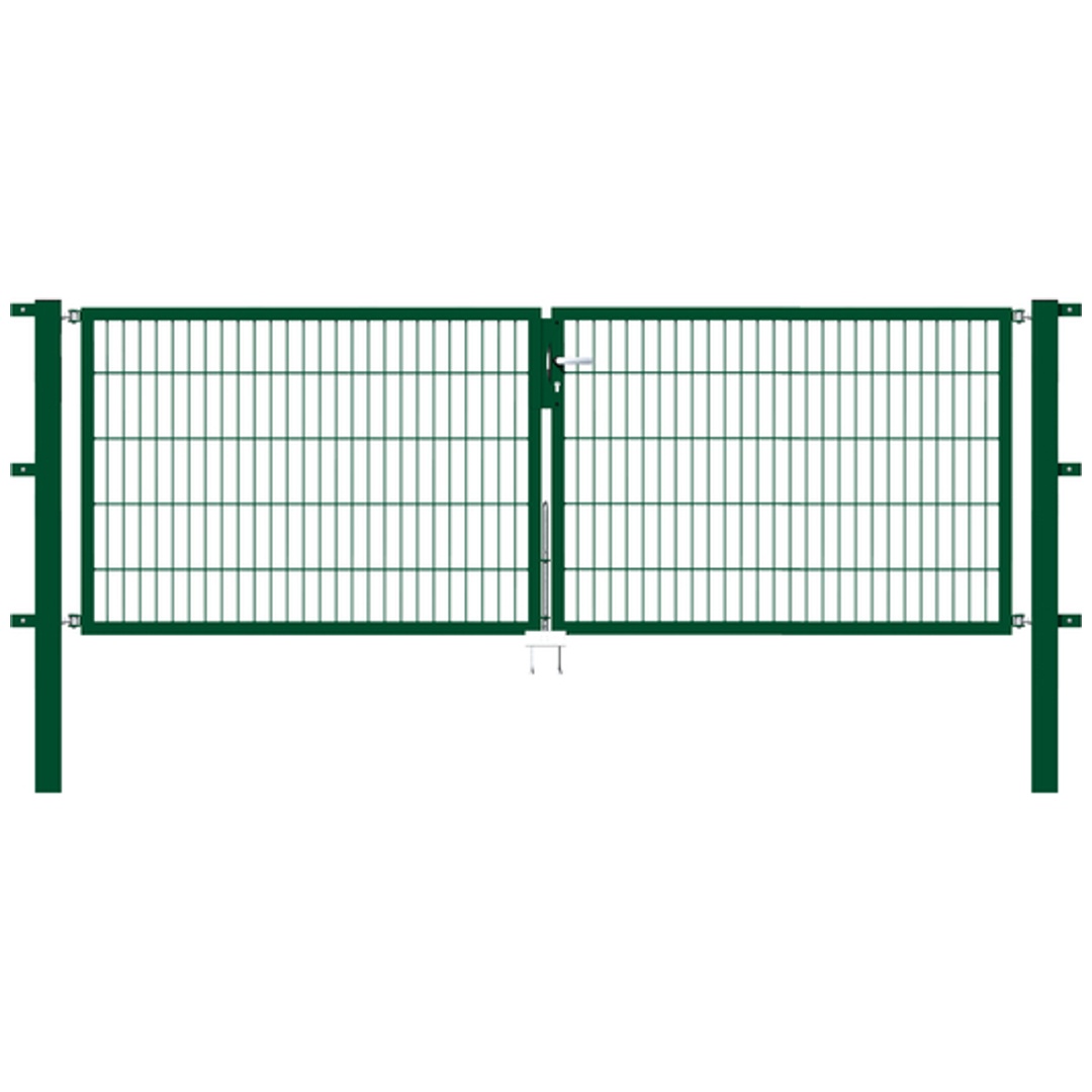 ALBERTS Doppeltor Flexo, fvz.grün Kst.b.RAL 6005, lichte BxH3000x1000, PF80x80/1700mm