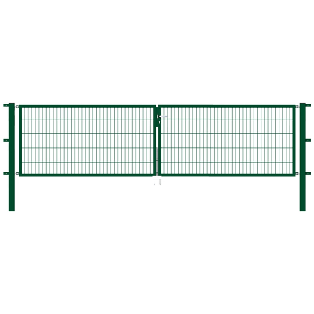 ALBERTS Doppeltor Flexo, fvz.grün Kst.b.RAL 6005, lichte BxH4000x1000, PF80x80/1700mm