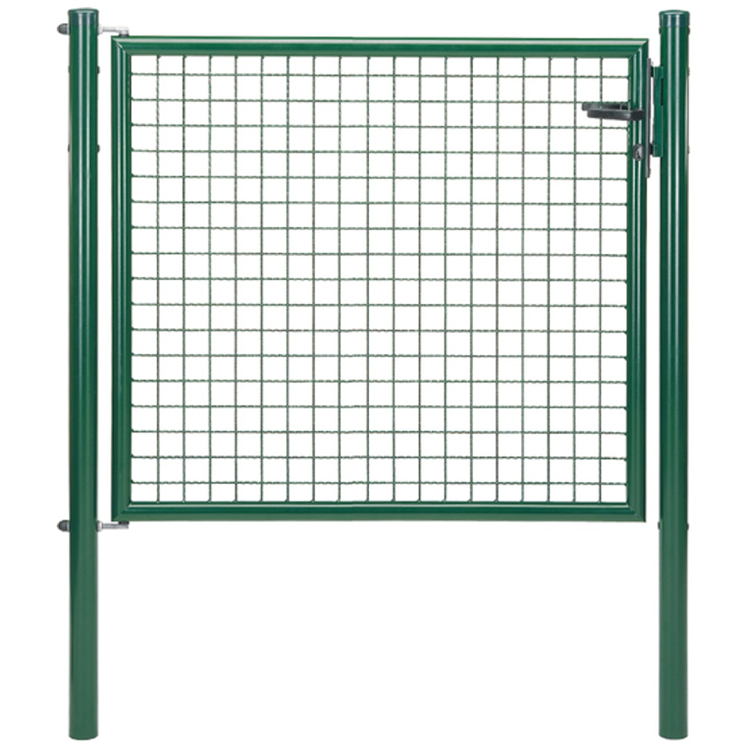 ALBERTS Wellengitter-Einzeltor, zinkp.grün Kst.b., B Mitte-Mitte Pf.1250mm, H1000mm