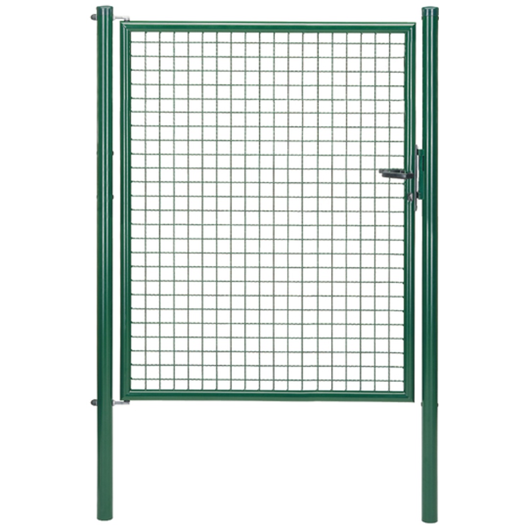ALBERTS Wellengitter-Einzeltor, zinkp.grün Kst.b., B Mitte-Mitte Pf.1250mm, H1500mm