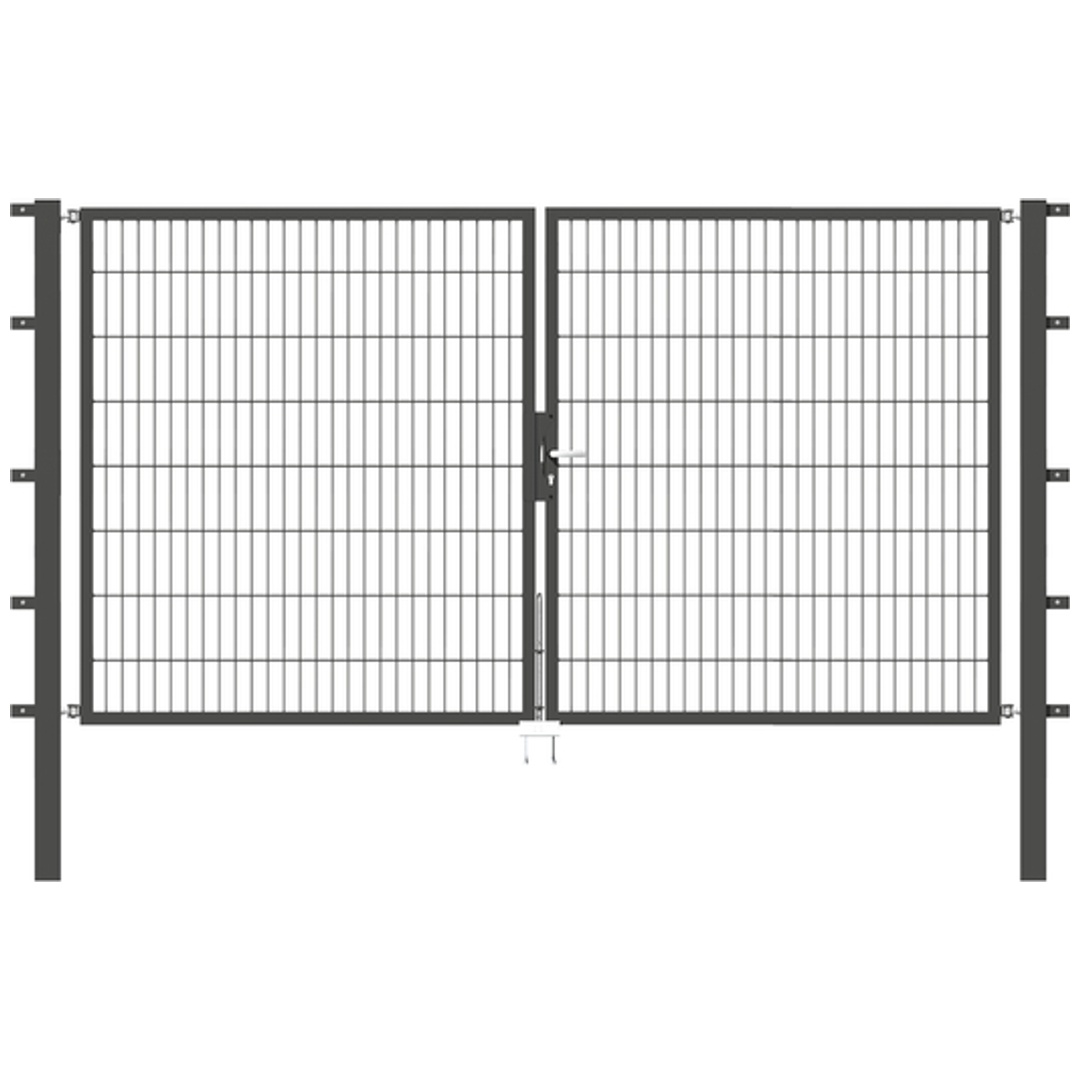 ALBERTS Doppeltor Flexo, fvz.anthr.Kst.b.RAL 7016, lichte BxH3000x1600, PF80x80/2300mm