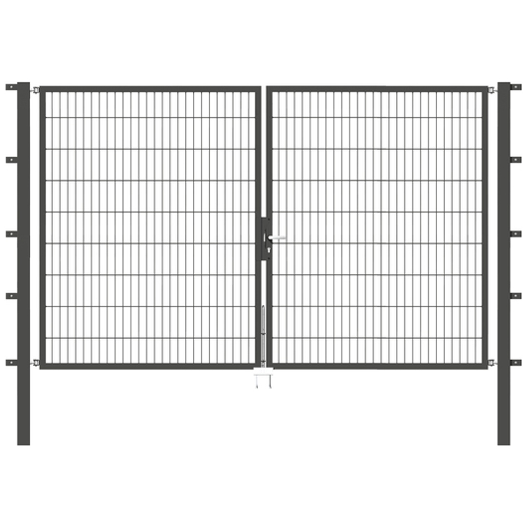 ALBERTS Doppeltor Flexo, fvz.anthr.Kst.b.RAL 7016, lichte BxH3000x1800, PF80x80/2500mm
