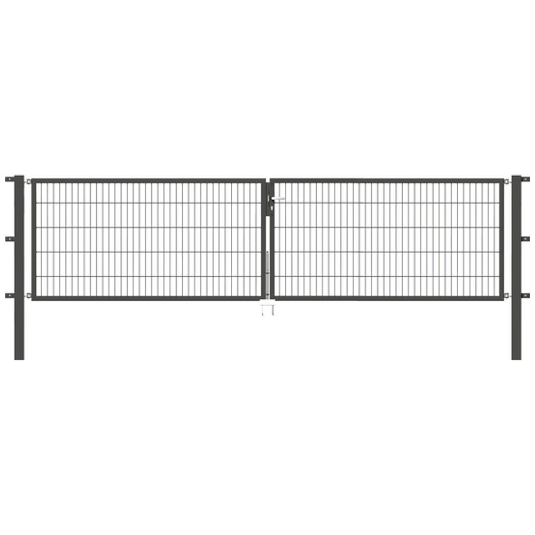 ALBERTS Doppeltor Flexo, fvz.anthr.Kst.b.RAL 7016, lichte BxH4000x1000, PF80x80/1700mm
