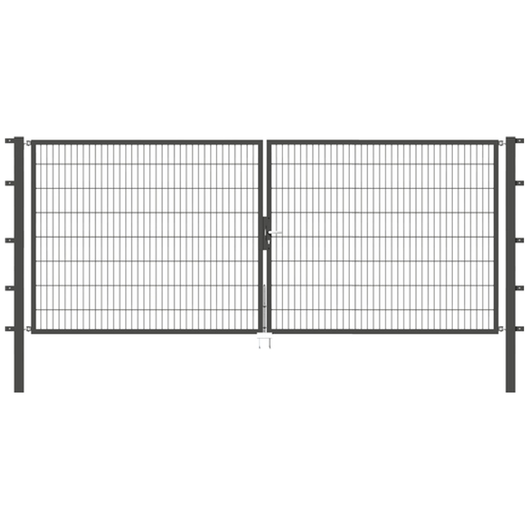 ALBERTS Doppeltor Flexo, fvz.anthr.Kst.b.RAL 7016, lichte BxH4000x1600, PF80x80/2300mm