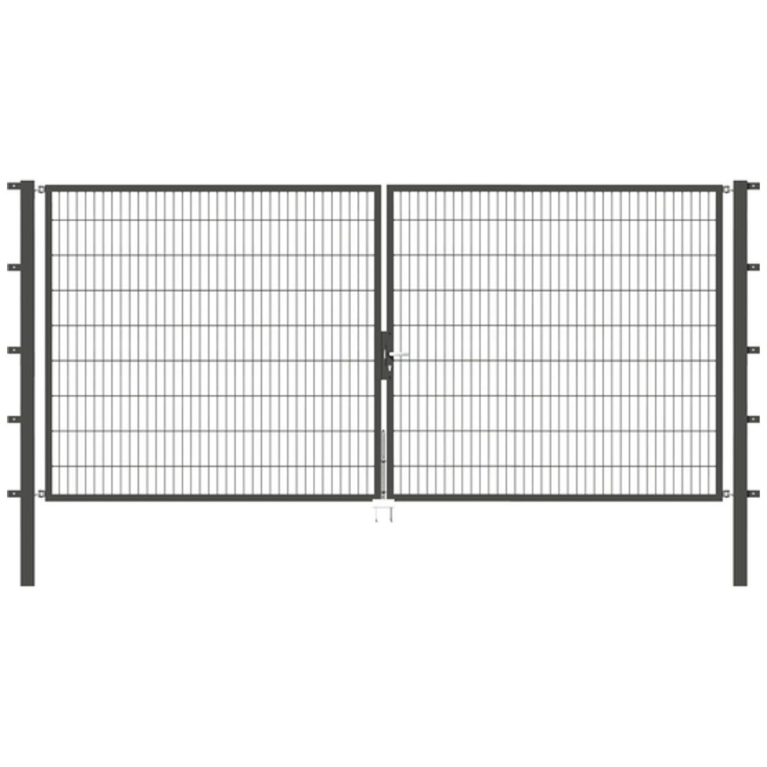 ALBERTS Doppeltor Flexo, fvz.anthr.Kst.b.RAL 7016, lichte BxH4000x1800, PF80x80/2500mm