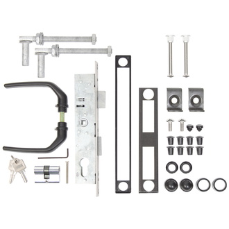 ALBERTS Zubehör-Set für Wellengitter-Tore bis 1500mm Höhe, anthr.7016