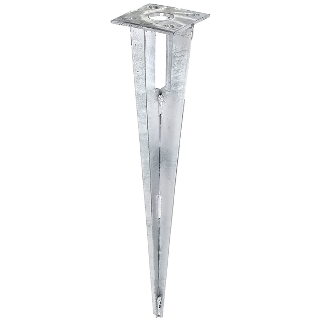 ALBERTS Einschlag-Bodenhülse für Stahlrohr-Zaunpf.,feuerverz.,Länge500mm,für PfostenØ34mm