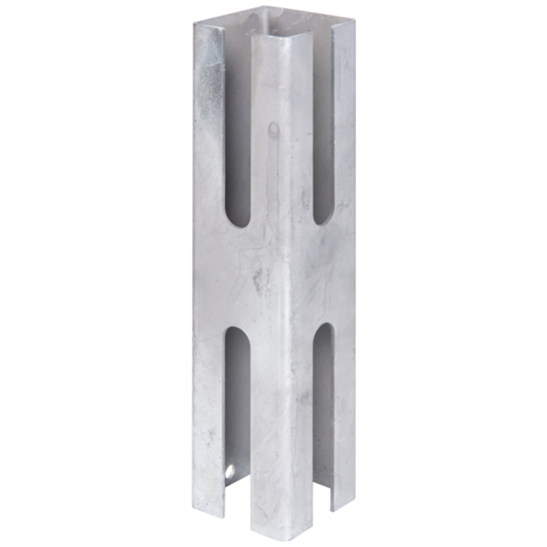 ALBERTS Zaunpfosten-Adapter, feuerverzinkt passiviert, für Pfosten 60 x 60 mm