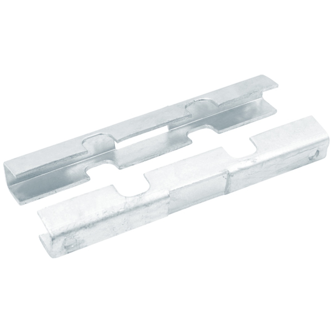 ALBERTS Mattenverbinder Doppelstab-Gittermatten, fvz., m.Schrauben aus Edelstahl M10x30mm