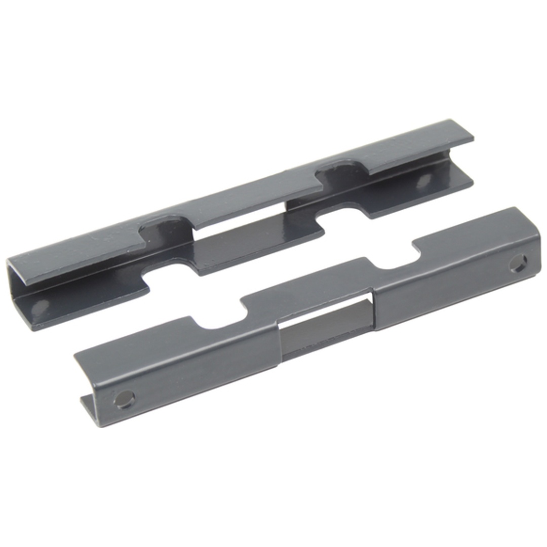 ALBERTS Mattenverbinder Doppelstab-Gittermatten, anth., m.Schrauben aus Edelstahl M10x30mm