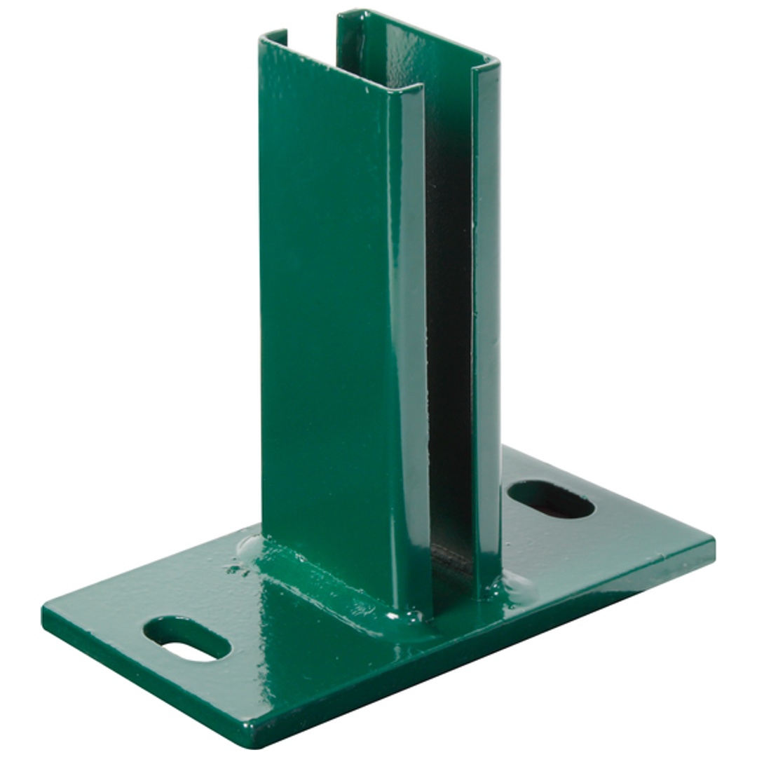 ALBERTS Pfostenträger für Zaunpfosten Doppelstab-Gittermatten, grün, z.Aufschraub.f.60x40mm