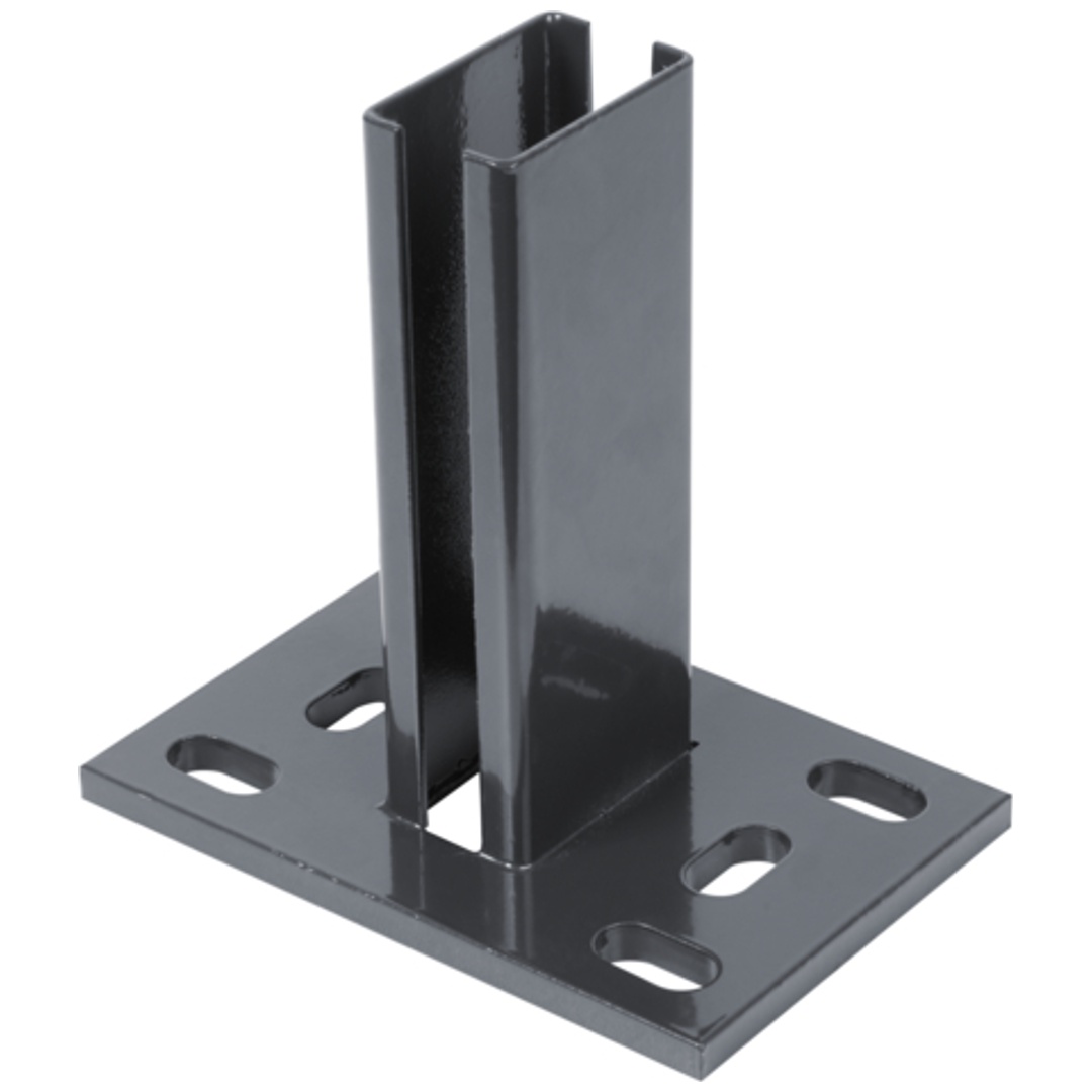 ALBERTS Pfostenträger für Zaunpfosten Doppelstab-Gittermatten, anth., z.Aufschraub., 150x100