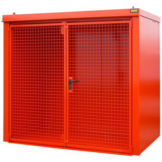 Bauer Gasflaschen-Container GFC-B M3, lackiert, feuerrot