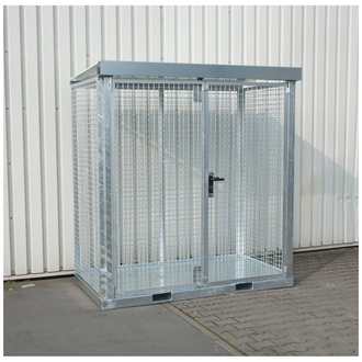 Bauer Gasflaschen-Container 2115x1155x2260 mm, mit Tränenblechboden