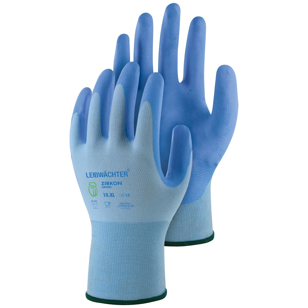 Leibwächter Arbeitshandschuh Zirkon HLW400 Gr. 9 hellblau