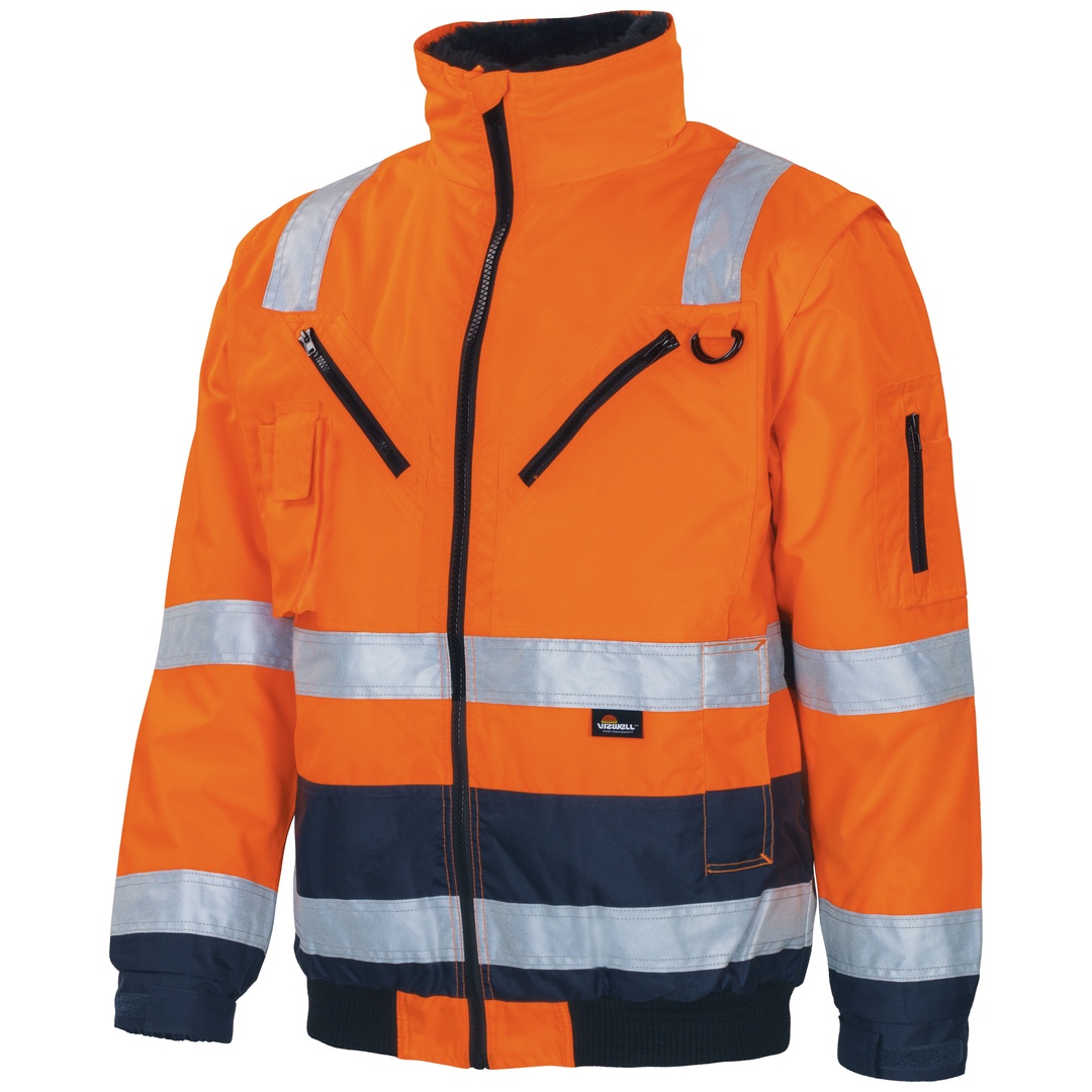 Triuso Vizwell Warnschutz-Kontr.-Pilotenjacke VW126C S orange