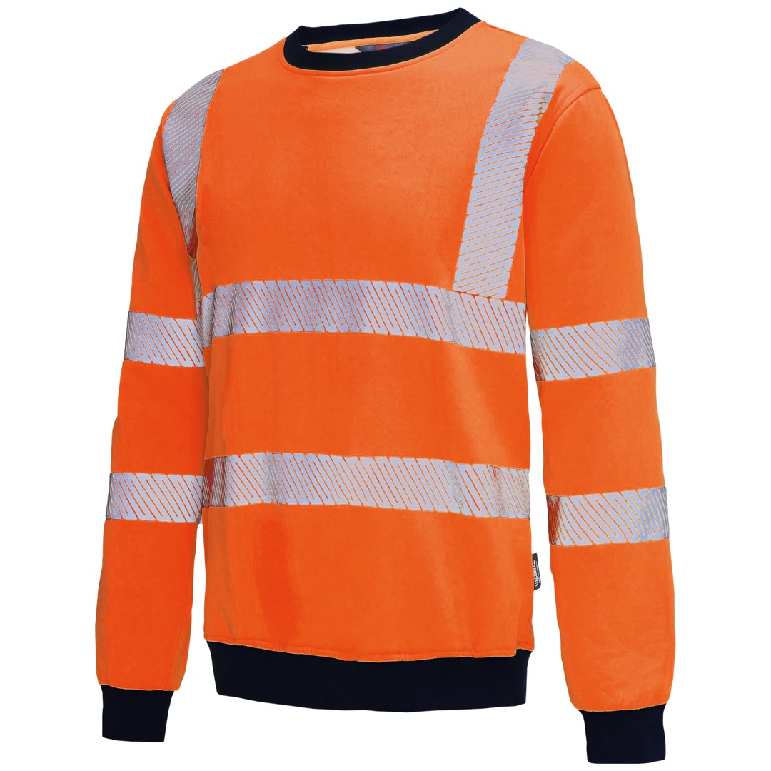 Vizwell Warnschutz-Sweatshirt VW12BO Gr. 3XL orange