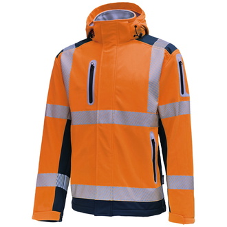 Vizwell Warnschutz-Softshelljacke VW177T Gr. 2XL orange