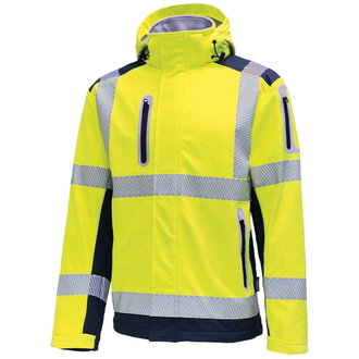 Vizwell Warnschutz-Softshelljacke VW177T Gr. 2XL gelb