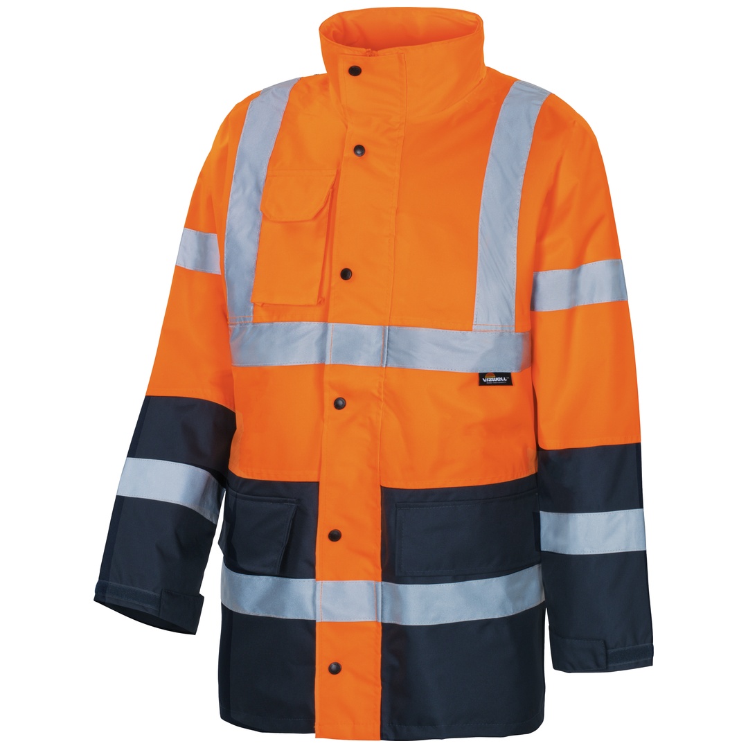 Vizwell Warnschutz Regenjacke atmungsaktiv VW61 Gr. XL orange