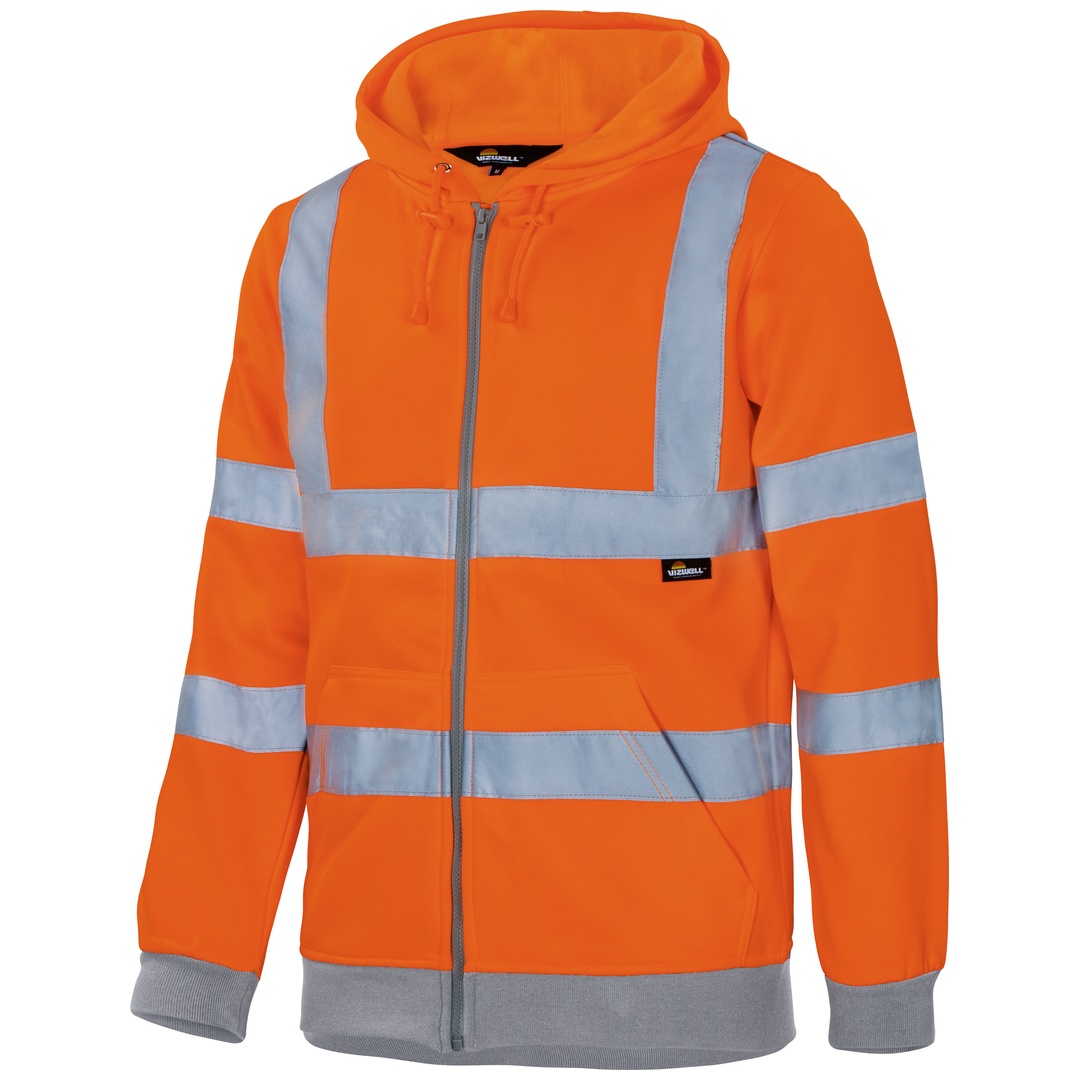 Triuso Vizwell Warnschutz-Sweatjacke VWFC14 Gr. 3XL leuchtorange/marine