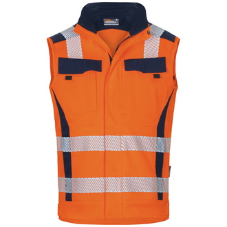 Vizwell Warn-Weste VWT189 Flex-HiVis 3XL leuchtorange/marine