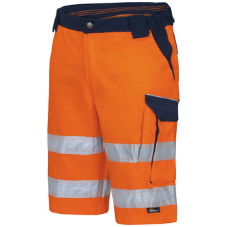 Vizwell Herren Warnschutz-Kontrast-Short VWTC114 Gr. 42 orange/marine