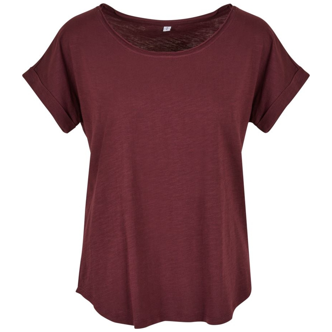 Build your Brand Damen Slub T-Shirt 56.0036 Gr. L cherry