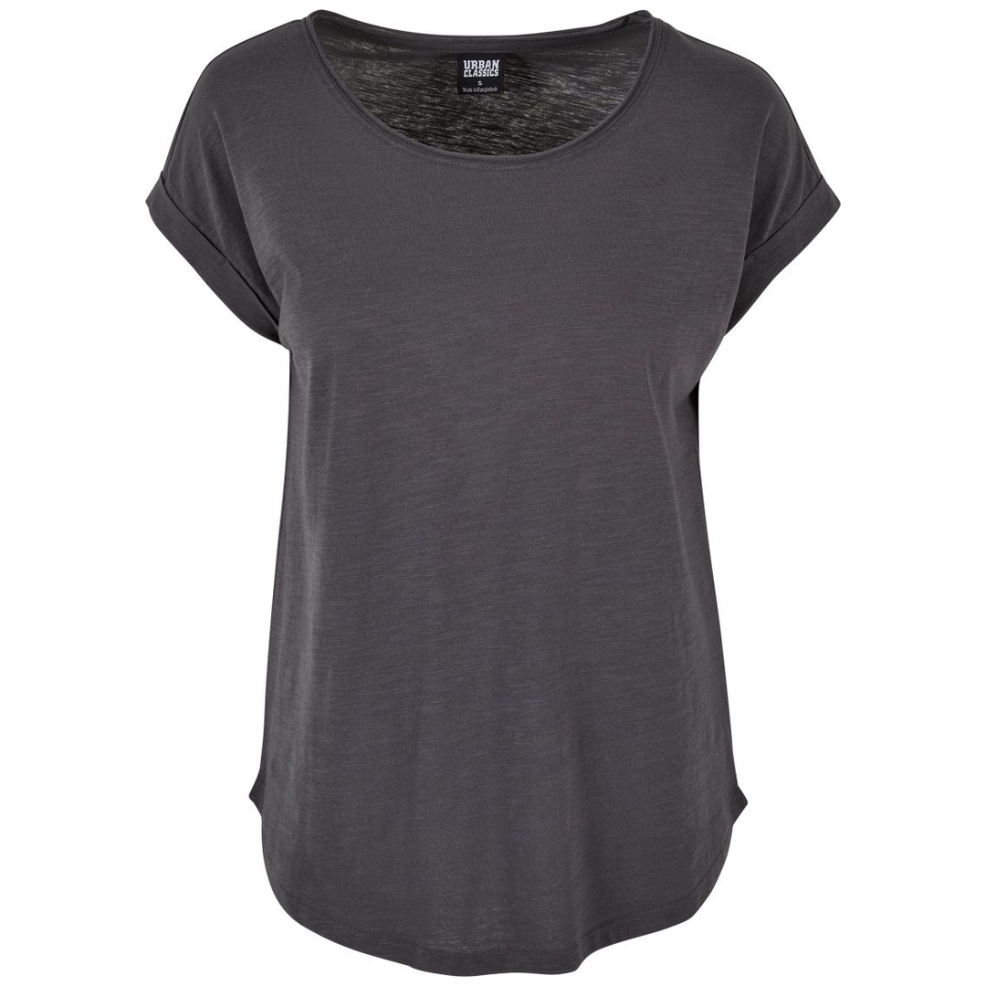 Build your Brand Damen Slub T-Shirt 56.0036 Gr. S dark shadow