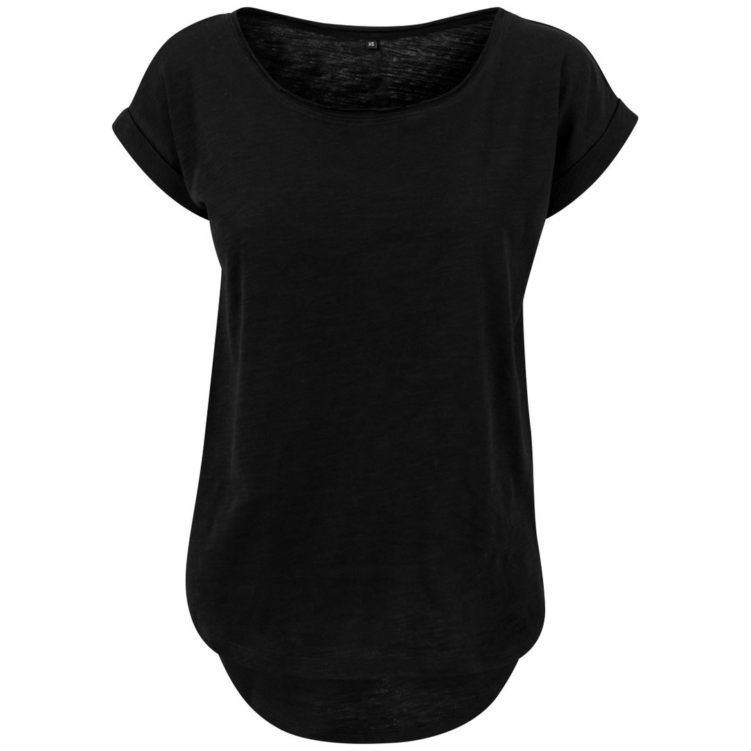 Build your Brand Damen Slub T-Shirt 56.0036 Gr. 4XL black
