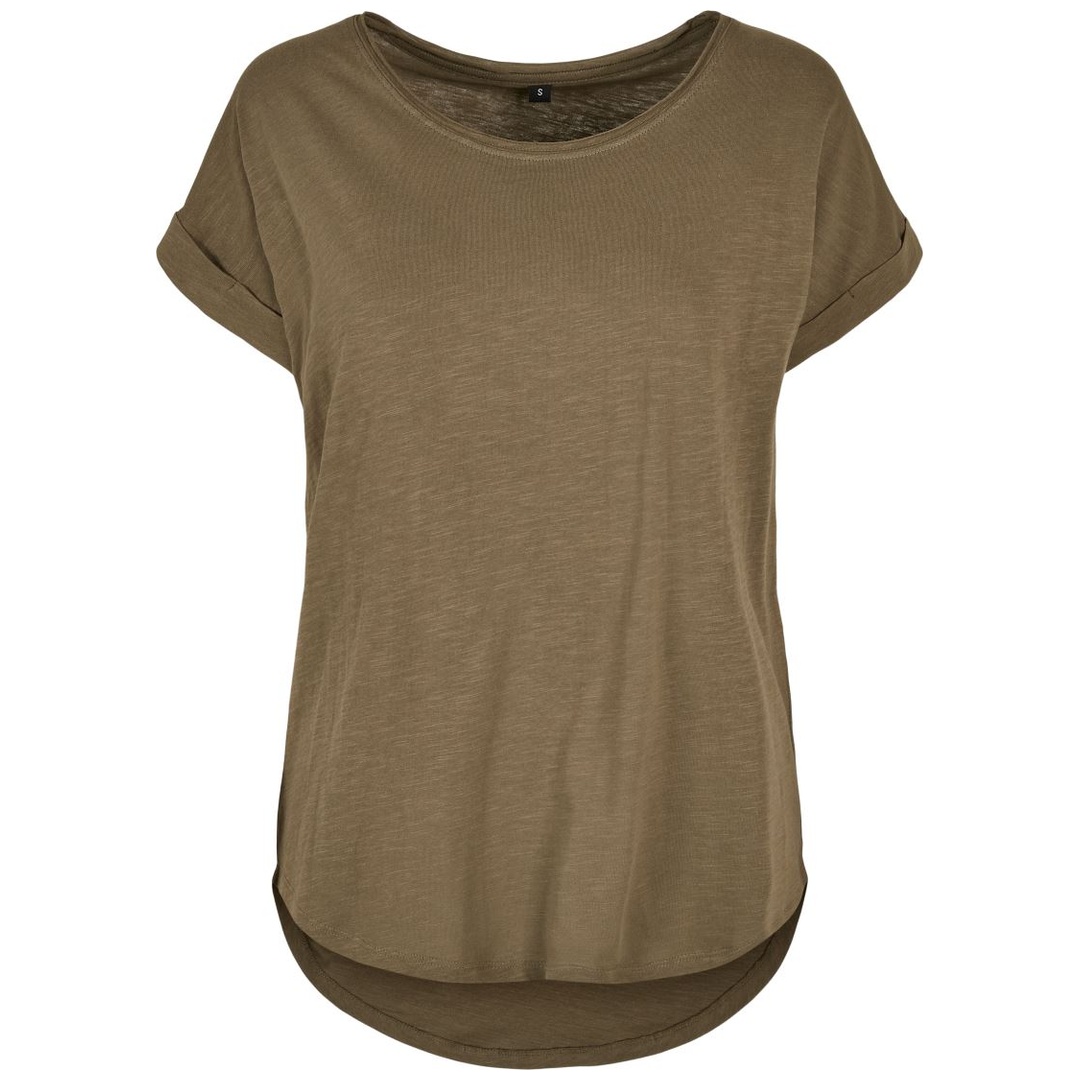 Build your Brand Damen Slub T-Shirt 56.0036 Gr. 2XL olive