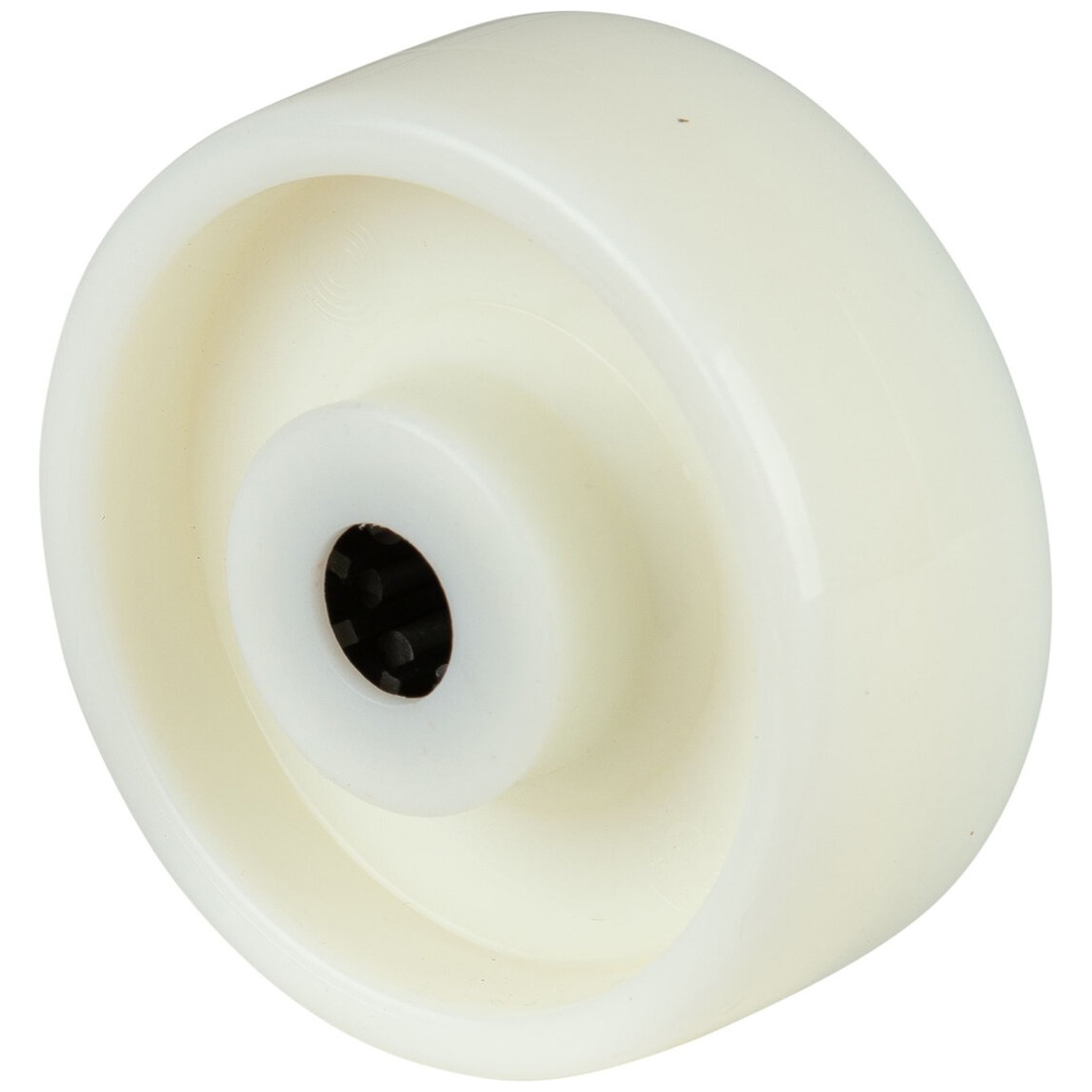 BS Rollen BS Kunststoffrad B10, PP, Rad-Ø 80 mm, Radbreite 30 mm, Tragkr. 125 kg, Rollenlager, Lauffl. Kunststoff weiß