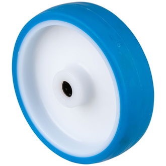 BS Polyurethanrad B36, Rad-Ø 150 mm, Radbreite 40 mm, Tragkr. 230 kg, Rollenlager, Lauffl. Polyurethan blau