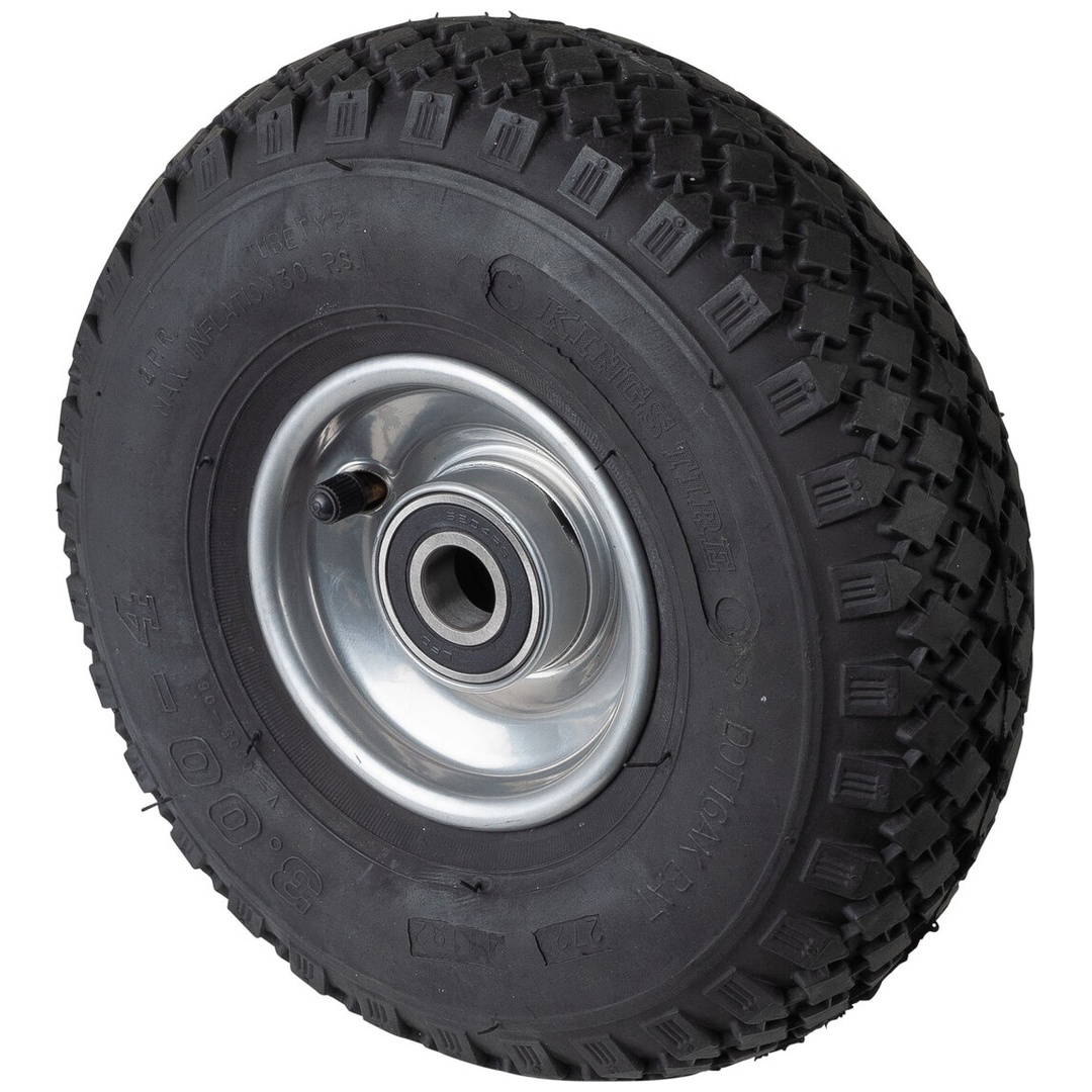 BS Rollen BS Luftrad C95, Rad-Ø 260 mm, Radbreite 85 mm, Tragkr. 170 kg, Kugellager, Lauffl. Gummi schwarz, Stollenprofil, Nabenlänge 50 mm, Achsloch-Ø 20 mm
