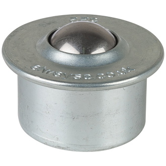 BS Kugelrollen E33, Tragkr. 97 kg, Ø 22 mm, Gehäuse Stahl, Kugeln Stahl