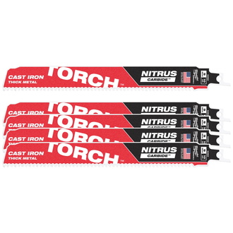 Milwaukee Säbelsägeblatt Metall THE TORCH NITRUS HM-bestückt 5er Pack, 230 x 2,5 mm (10 TPI)