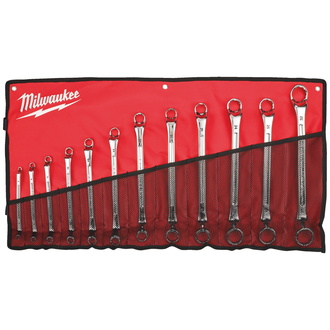 Milwaukee Doppel-Ringschlüssel gekröpft Set, 12-tlg.